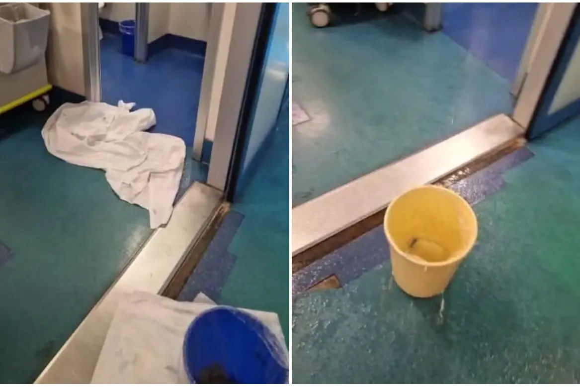 Le infiltrazioni al Brotzu (frame da video)