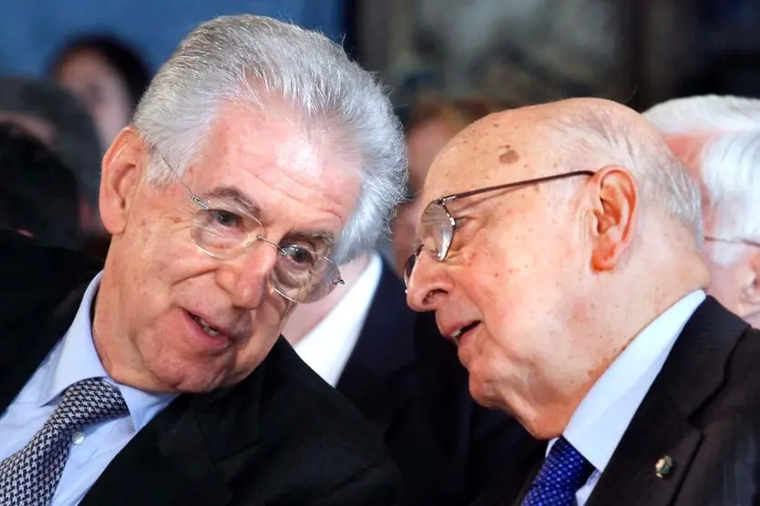 Il presidente Napolitano conferisce l'incarico al professor Mario Monti
