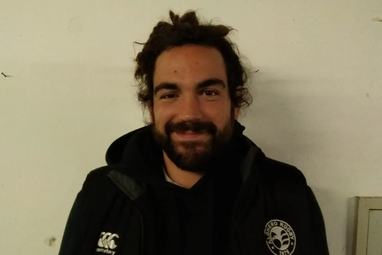 Il capitano dell'Amatori Rugby Alghero Michele Canulli (foto Antonio Burruni)
