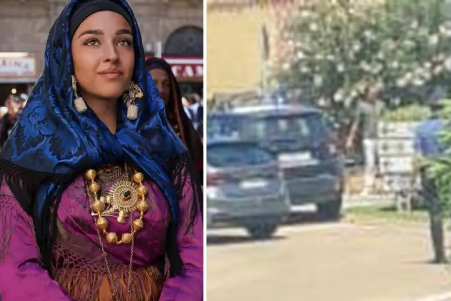 Gaia Costa, investita e uccisa a Porto Cervo, in abito durante una processione per Sant'Efisio