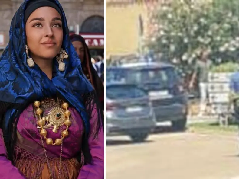 Gaia Costa, investita e uccisa a Porto Cervo, in abito durante una processione per Sant'Efisio