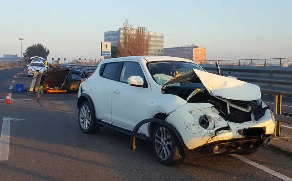 L'auto coinvolta nel secondo incidente