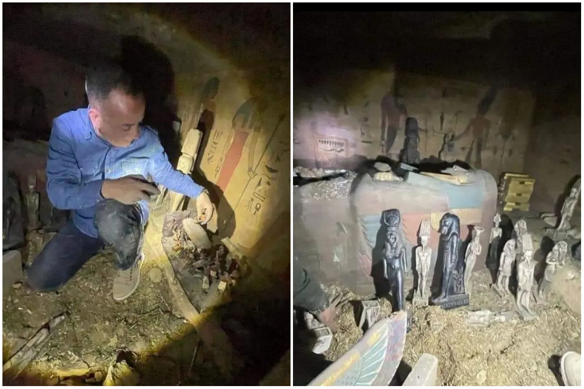 The false tomb (from the Instagram profile of Mustafa Waziri, secretary of the Cairo Supreme Council of Antiquities)