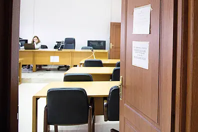 Un'aula del tribunale