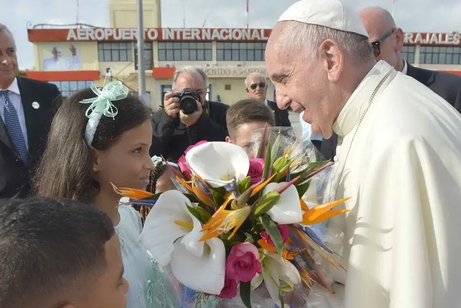 Papa Francesco durante il suo viaggio a Cuba del 2015