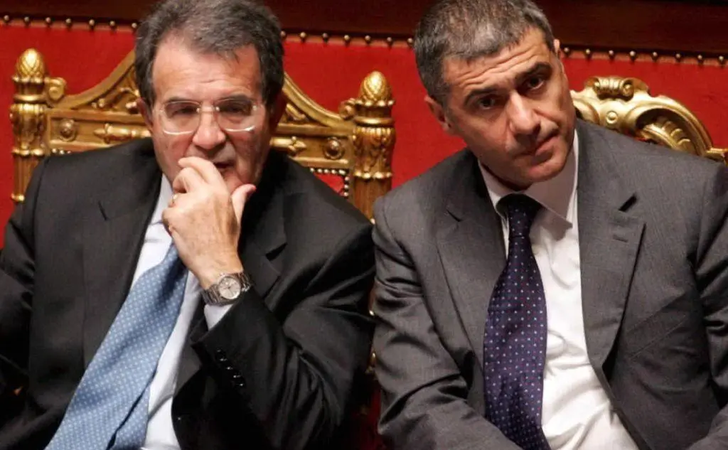 Con Romano Prodi (Ansa)