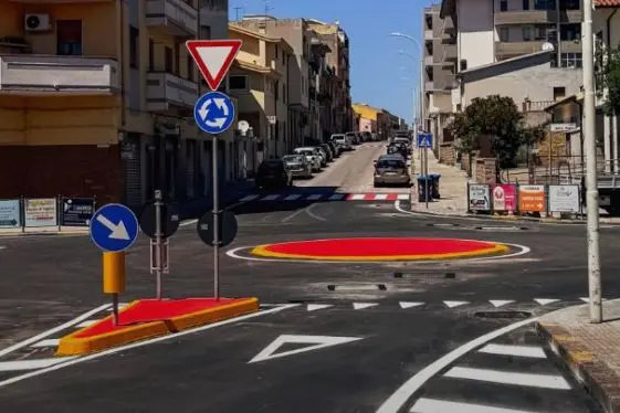 Rotaoria conclusa in via Ettore Sacchi - Porto Torres (foto Pala)