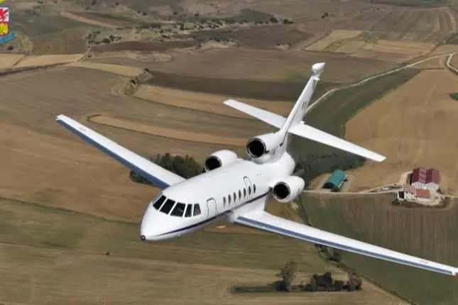 Il Falcon in volo (Ansa)