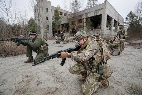 Militari dell'esercito ucraino (foto Ansa)