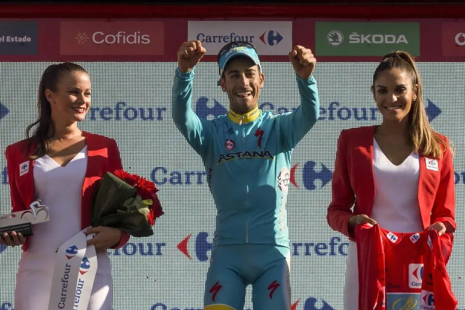 Fabio Aru sul podio della Vuelta 2015