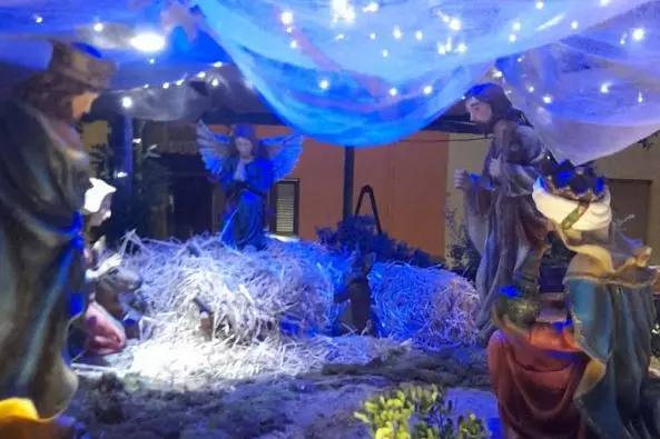 Il presepe al Pazzo di Babbo Natale (foto concessa)