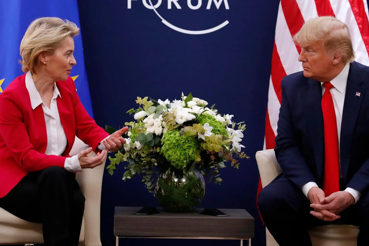Ursula von der Leyen e Donald Trump (foto Ansa)