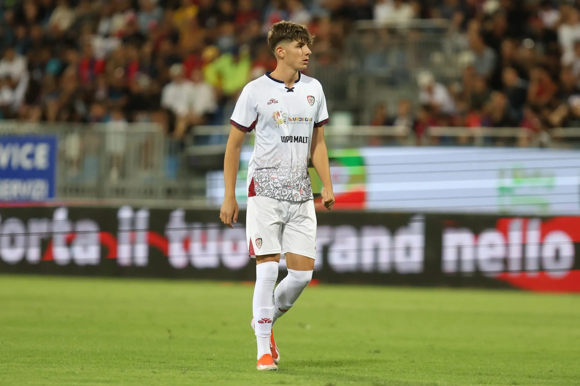 Nicola Pintus durante il Trofeo Gigi Riva (Foto Fabio Murru)