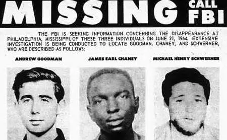 #AccaddeOggi: 21 giugno 1964, l'omicidio di tre attivisti nel Mississippi