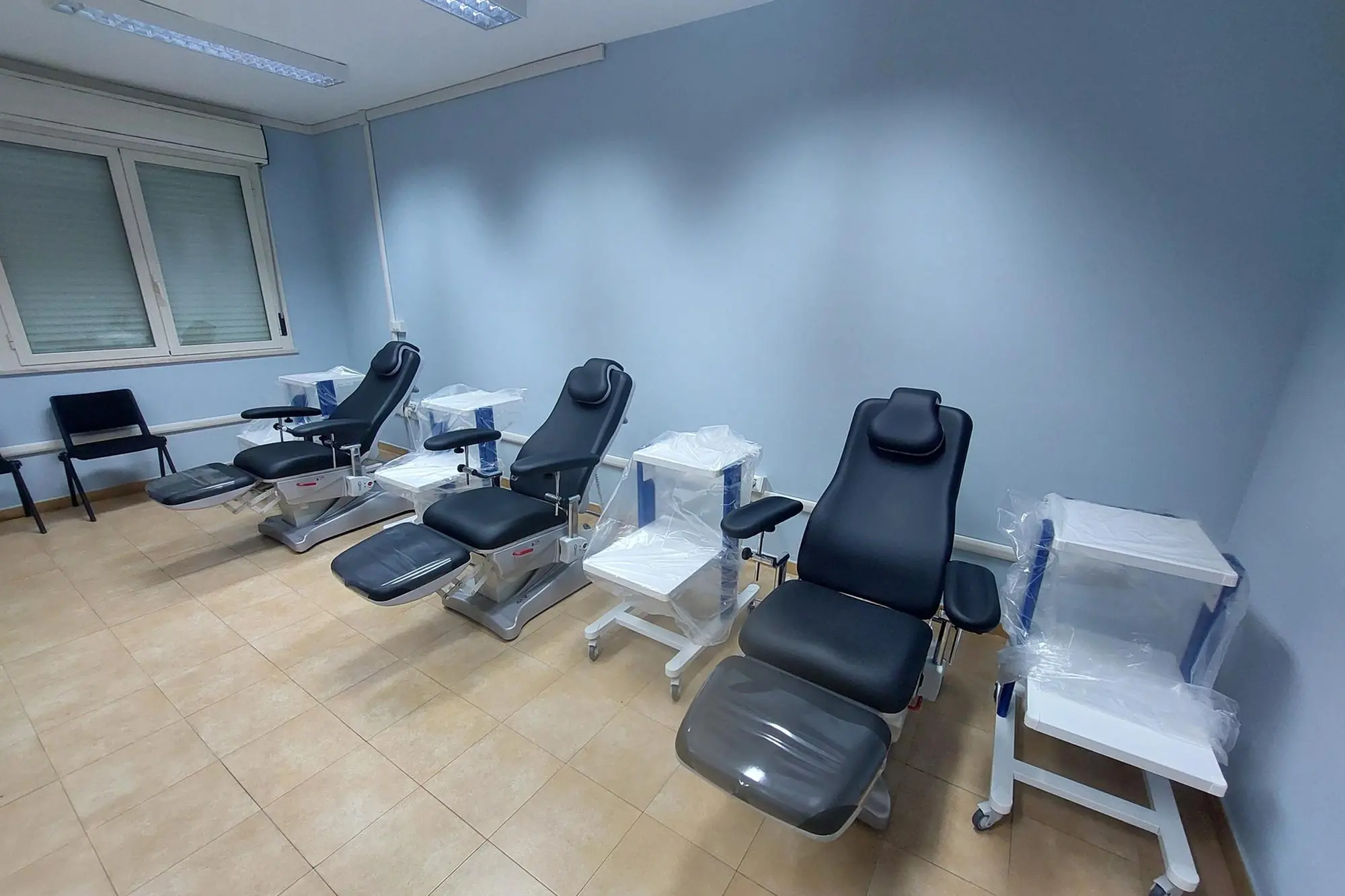 La sala prelievi (foto Murgana)
