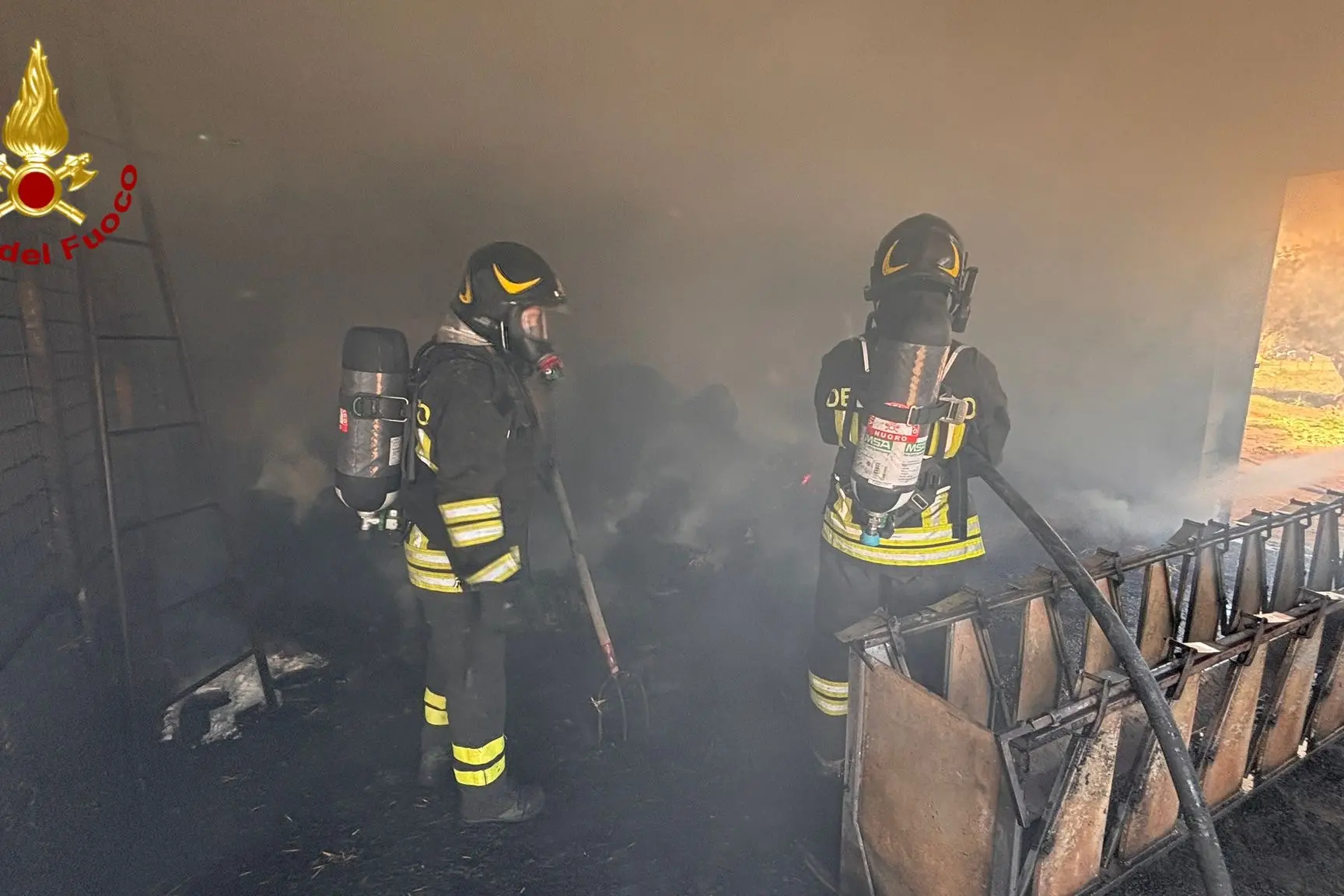 L'intervento dei vigili del fuoco