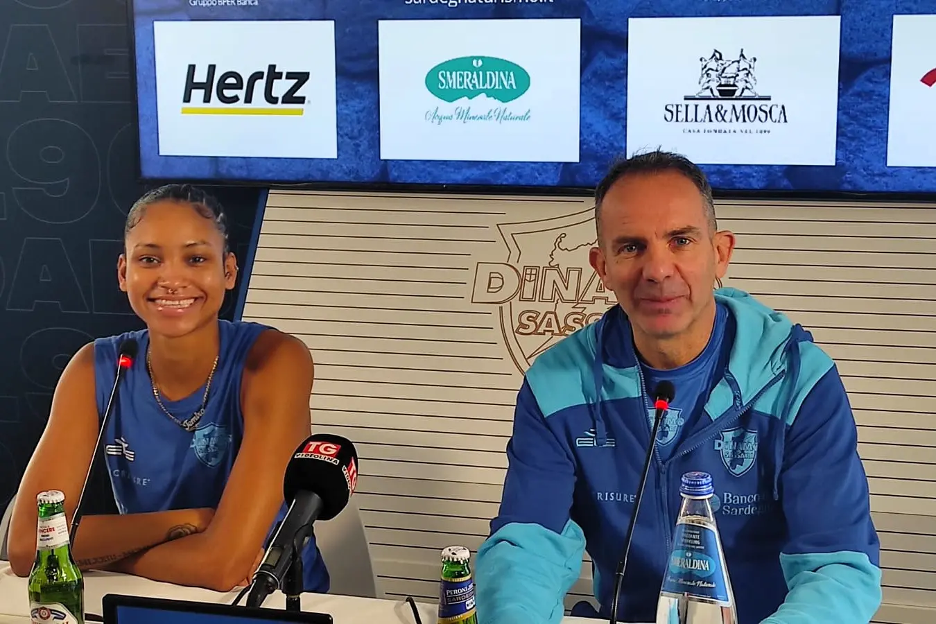 Temira Poindexter e coach Paolo Citrini (foto G. Marras)