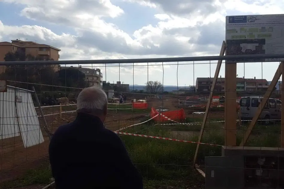 L'area in cui sta sorgendo la nuova caserma (foto L'Unione Sarda - Oggianu)