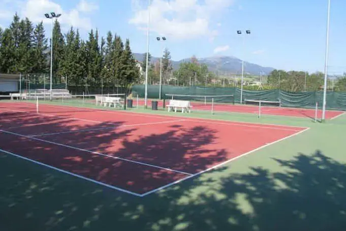 Il campo da tennis di Sinnai