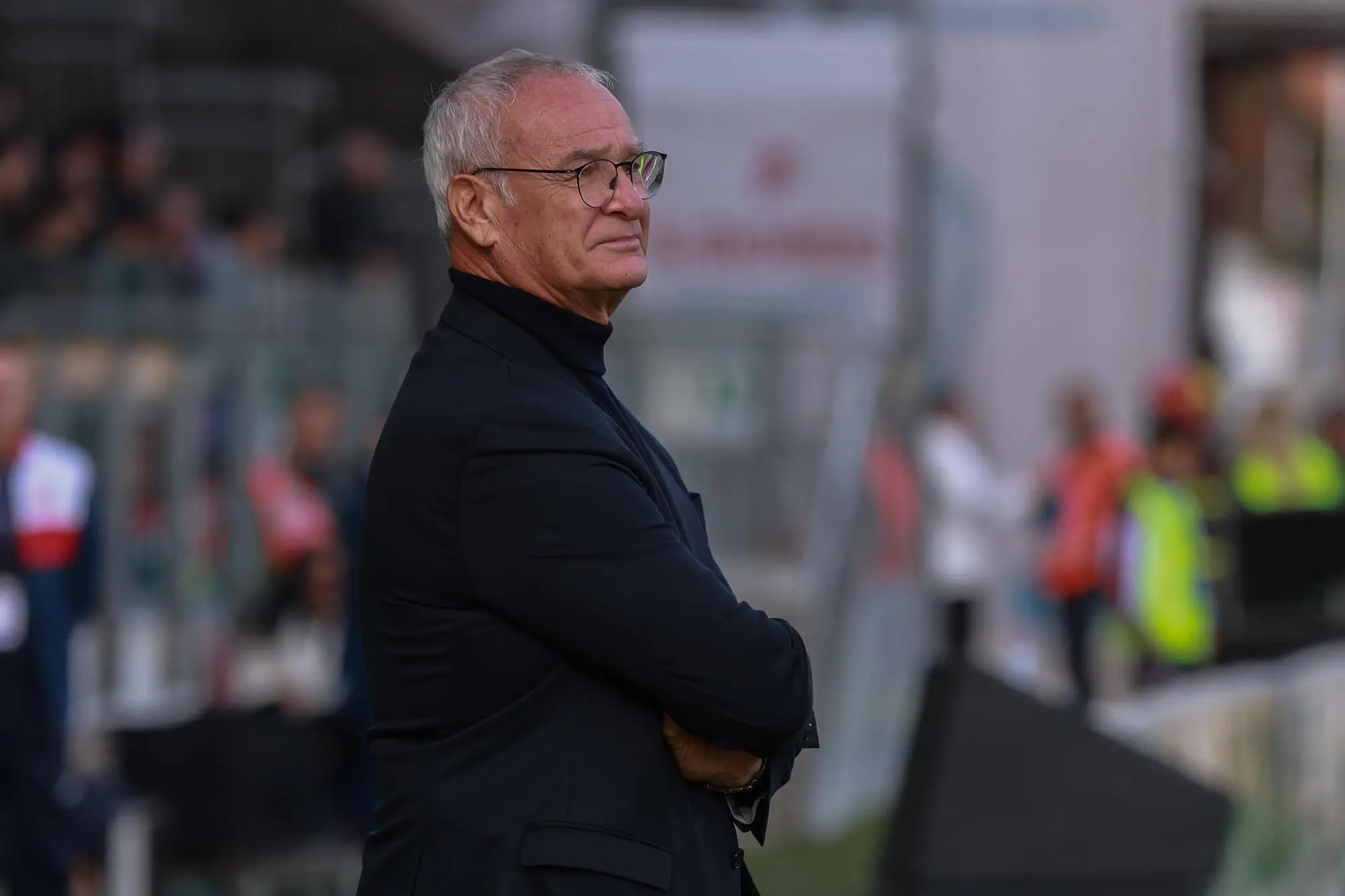 Claudio Ranieri durante Cagliari-Monza (Ansa)