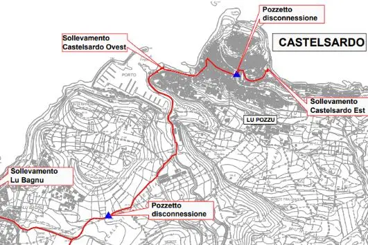 L'intervento sul sistema fognario di Castelsardo (foto concessa)