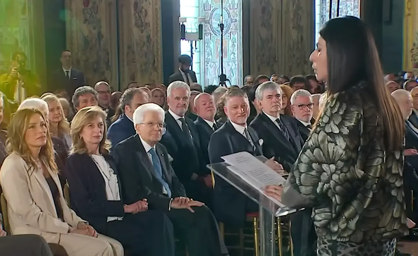 Geppi Cucciari nel suo discorso alla presentazione dei David di Donatello