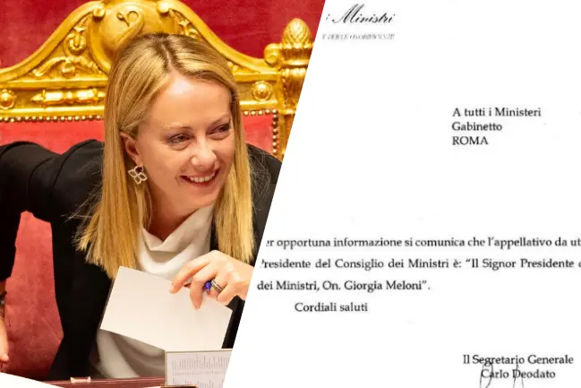 Giorgia Meloni e la nota di Palazzo Chigi