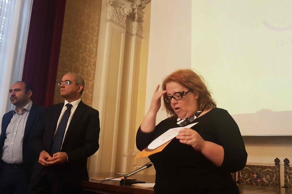 Un momento della conferenza di presentazione di "Cagliari say cheese!" (foto Luca Mascia)