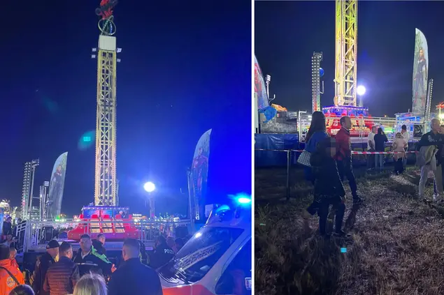 Si rompe una giostra durante festa patronale a San Severo (Ansa)