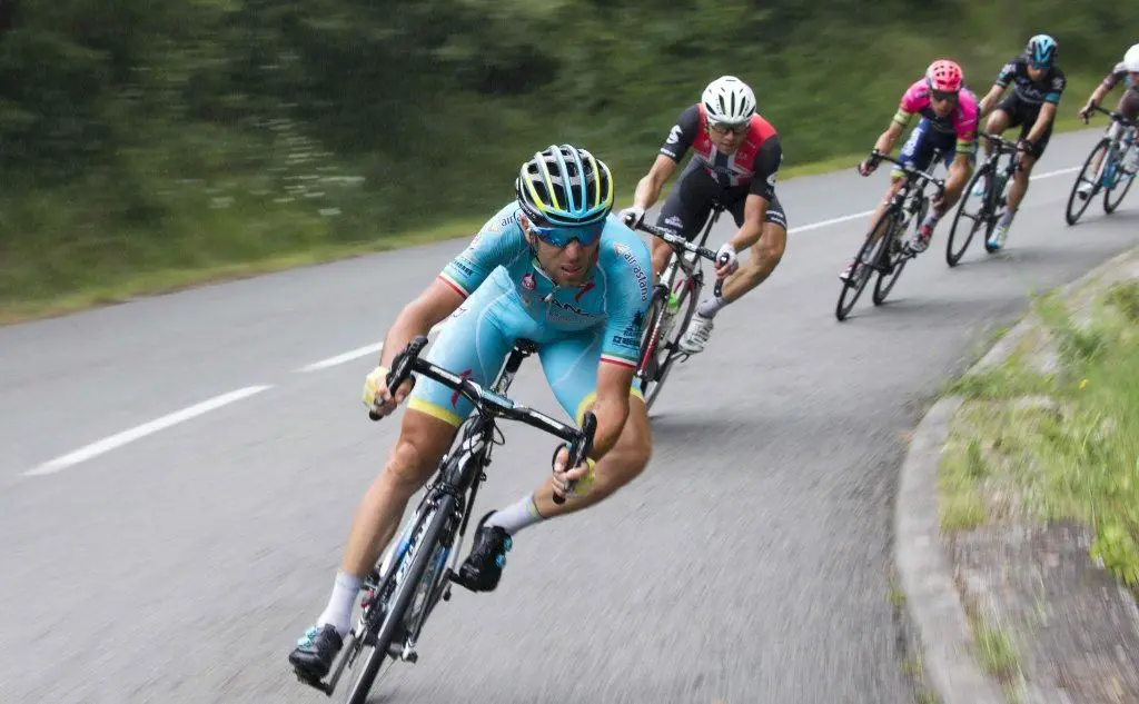 Il ciclista in gara