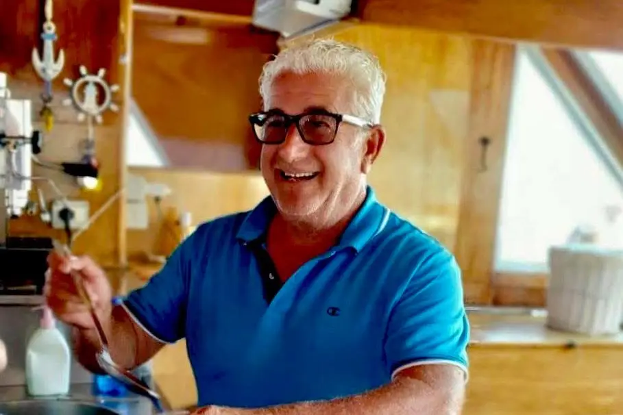 Ciro Iacono sulla motonave Borea