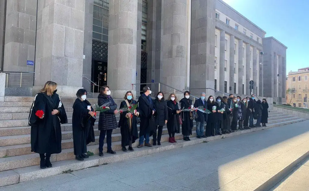 La protesta dei magistrati onorari (Foto concessa)