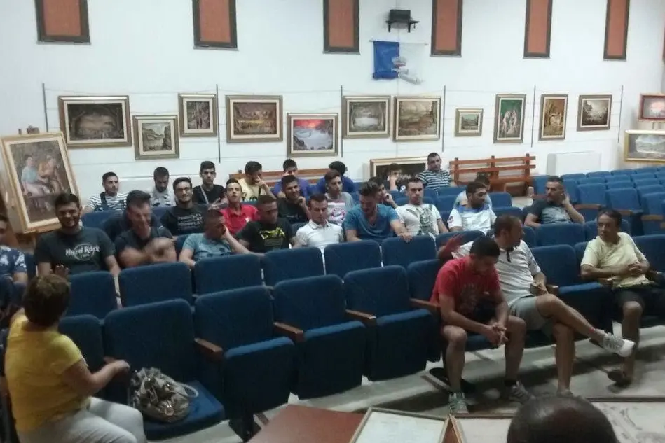 La squadra del Tertenia in consiglio comunale
