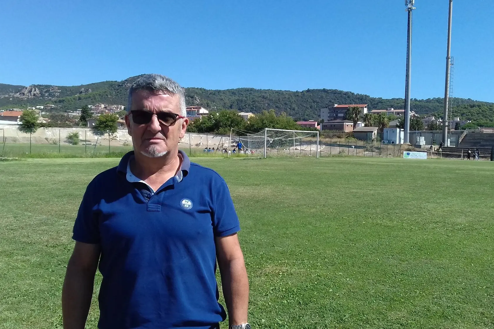 Il presidente del Carbonia Stefano Canu. (foto Scano)