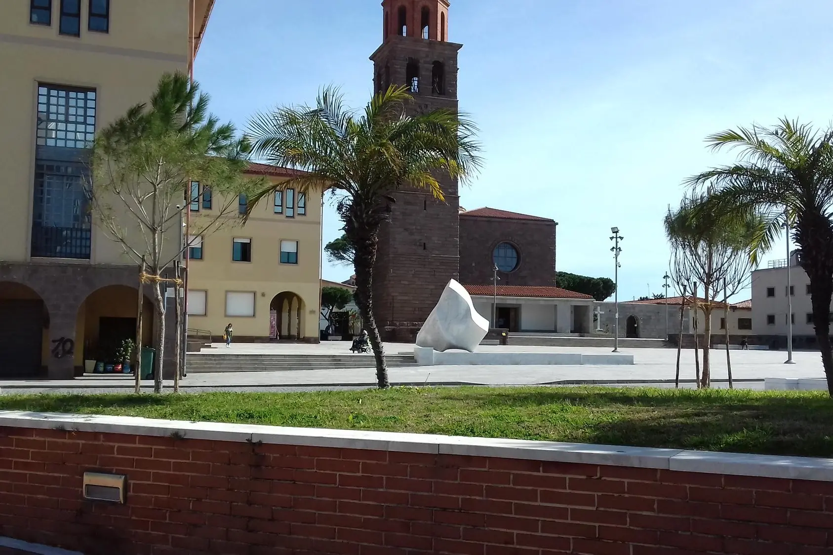 Piazza Roma il centro di Carbonia. (foto Scano)