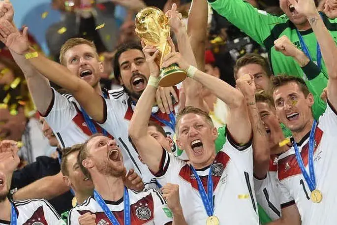 La Germania festeggia la vittoria della Coppa del Mondo