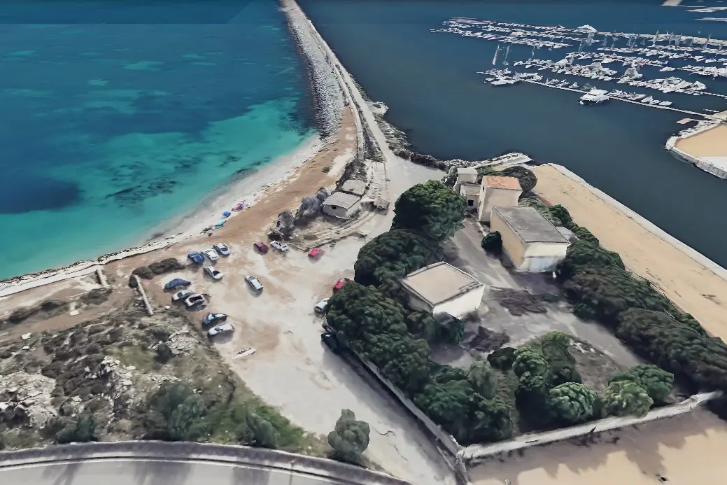 L'area dove si vorrebbe realizzare la nuova spiaggia