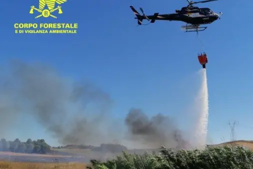 L'incendio a Padria
