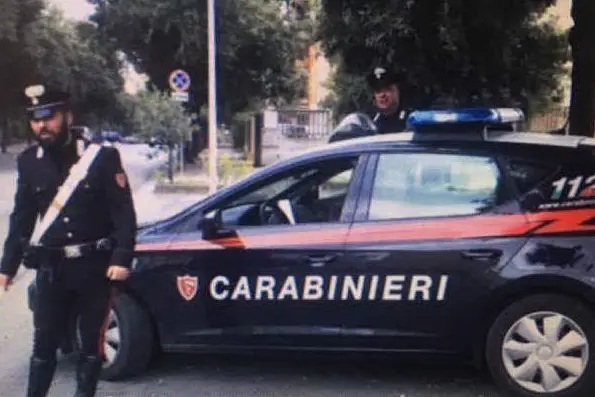 Una pattuglia (foto L'Unione Sarda - Scano)