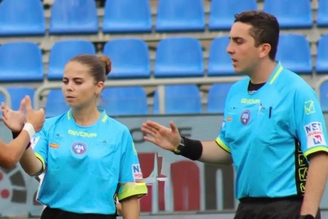 Alessia Plantera e Alessandro Atzei, arbitri della sezione Aia di Cagliari