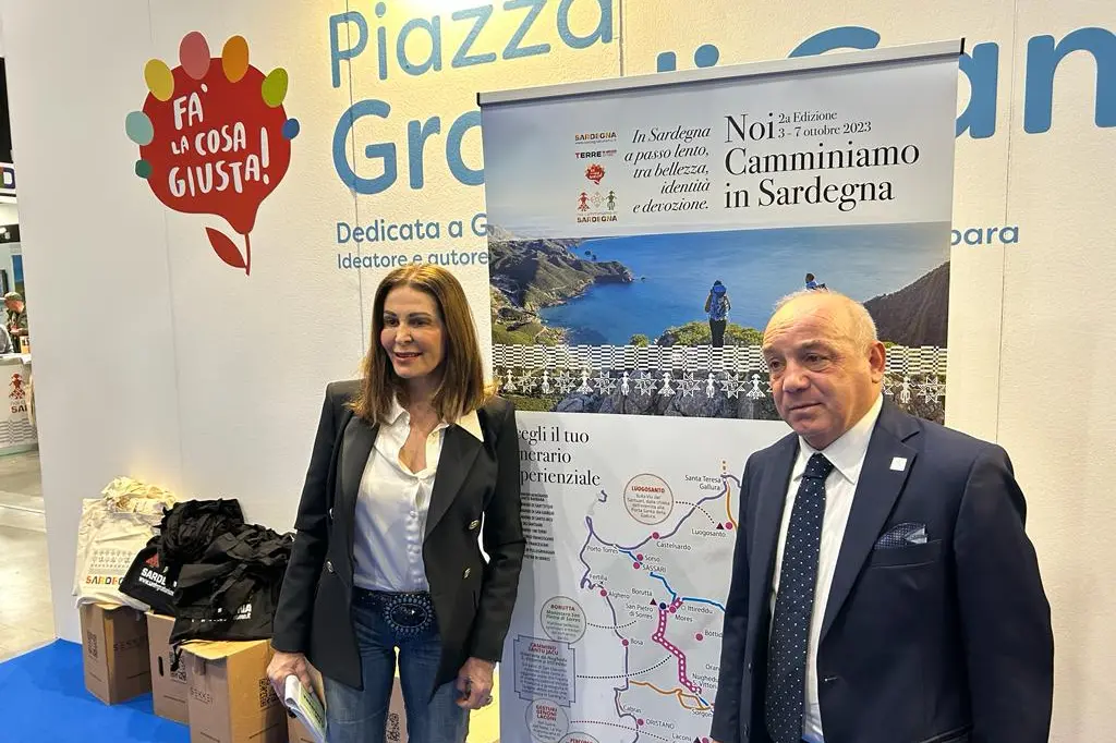 Gianni Chessa a Milano con il ministro Santanchè (Foto Ras)