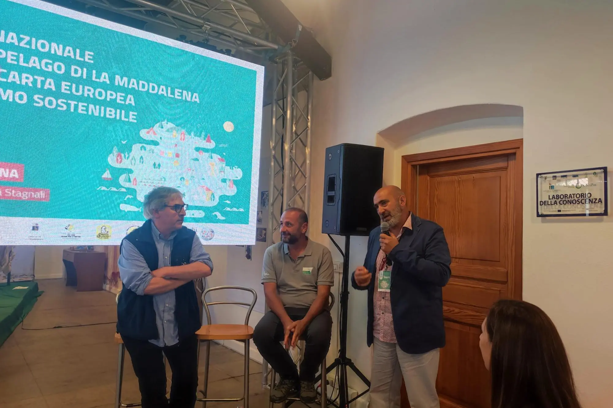 I direttori Vittorio Gazale (Asinara), Jean Michel Culioli (Bonifacio) e Giulio Plastina (La Maddalena) (foto Ronchi)