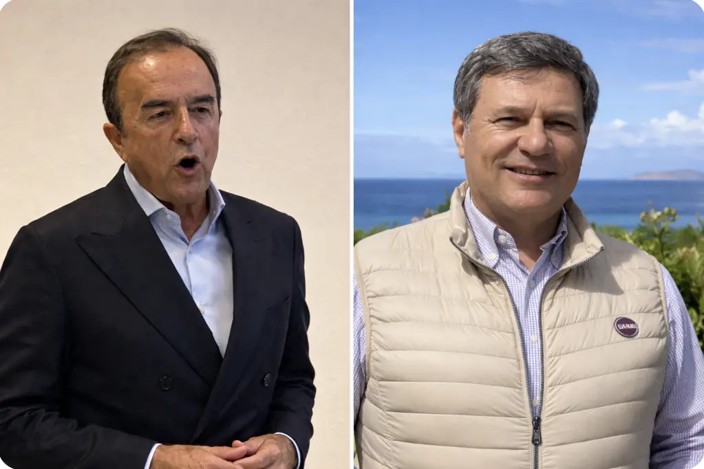 Il leader di Forza Italia Marco Tedde e il vicesindaco Francesco Marinaro