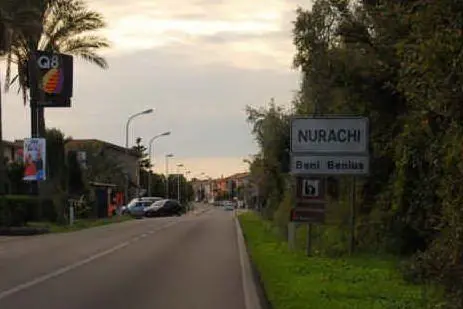 L'ingresso al centro abitato di Nurachi