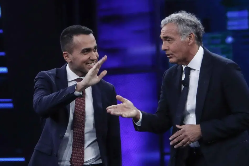 Di Maio ospite di Giletti in tv (Ansa)
