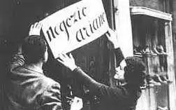 Un cartello con la scritta \"negozio ariano\" (Foto Wikipedia)