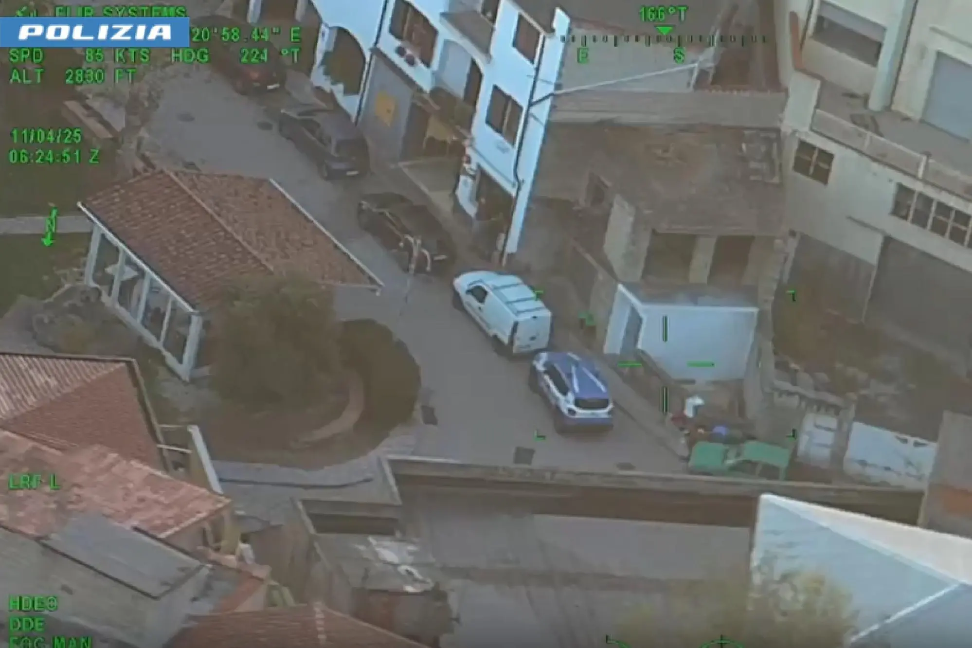 Un frame del video dell'operazione della Mobile di Nuoro