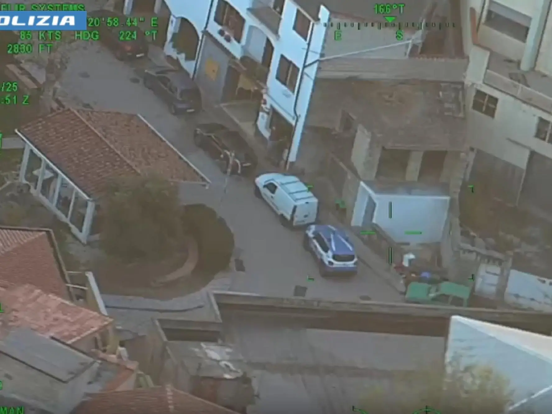 Un frame del video dell'operazione della Mobile di Nuoro