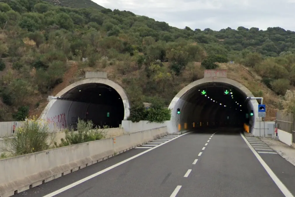 L'ingresso della galleria Bruncu Martineddu, sulla strada statale 554 (foto Google Maps)