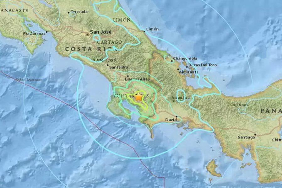 Forte scossa di terremoto in Costa Rica: la magnitudo è di 6.2
